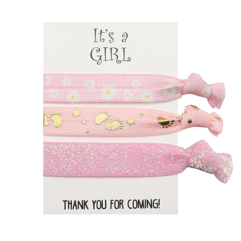 Baby girl shower hair ties