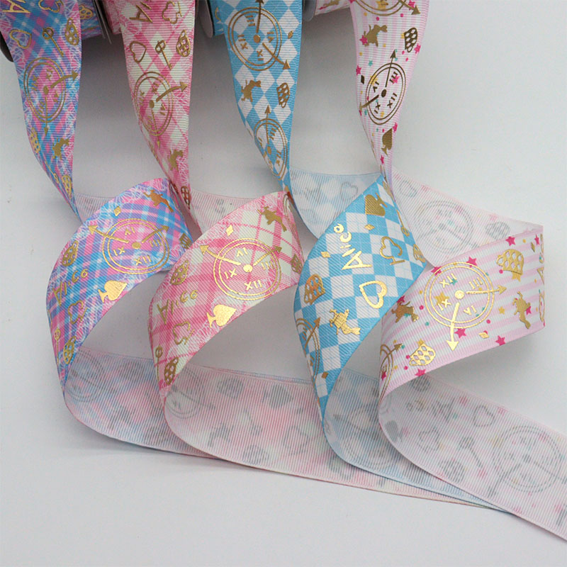 Custom printed grosgrain ribbon