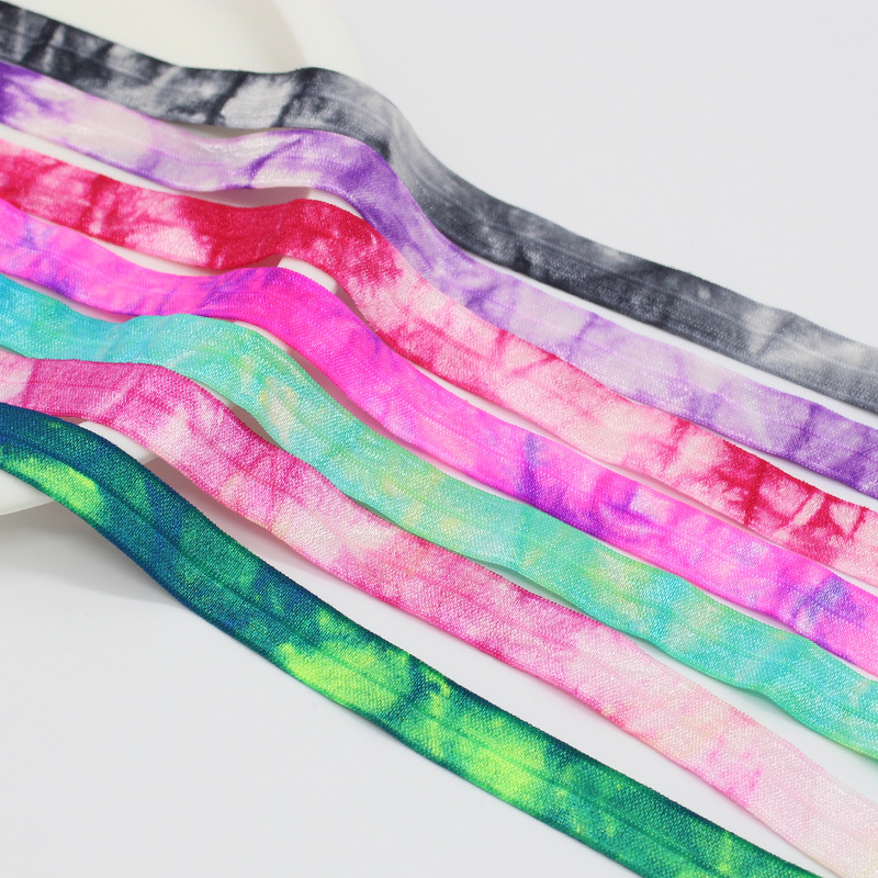 Custom tie dye elastic