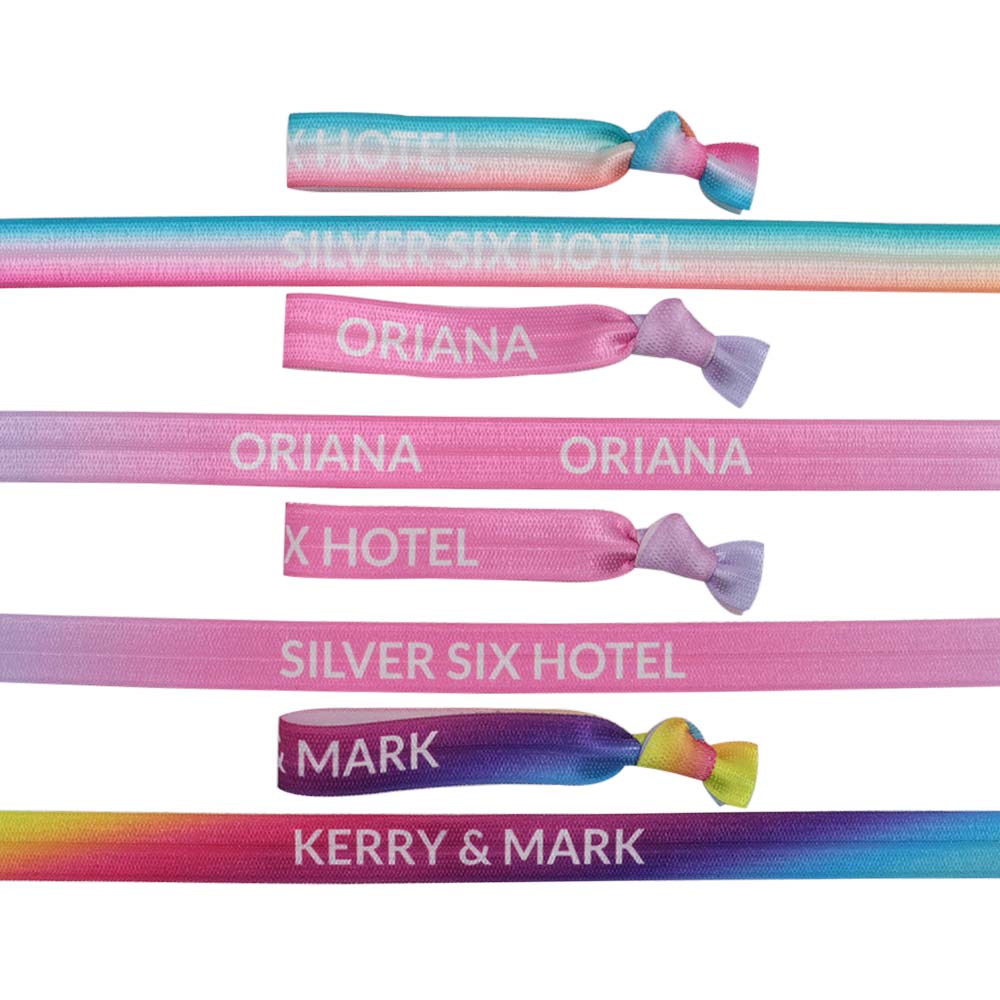 Custom name hair ties