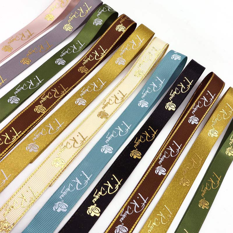 gold foil satin ribbon