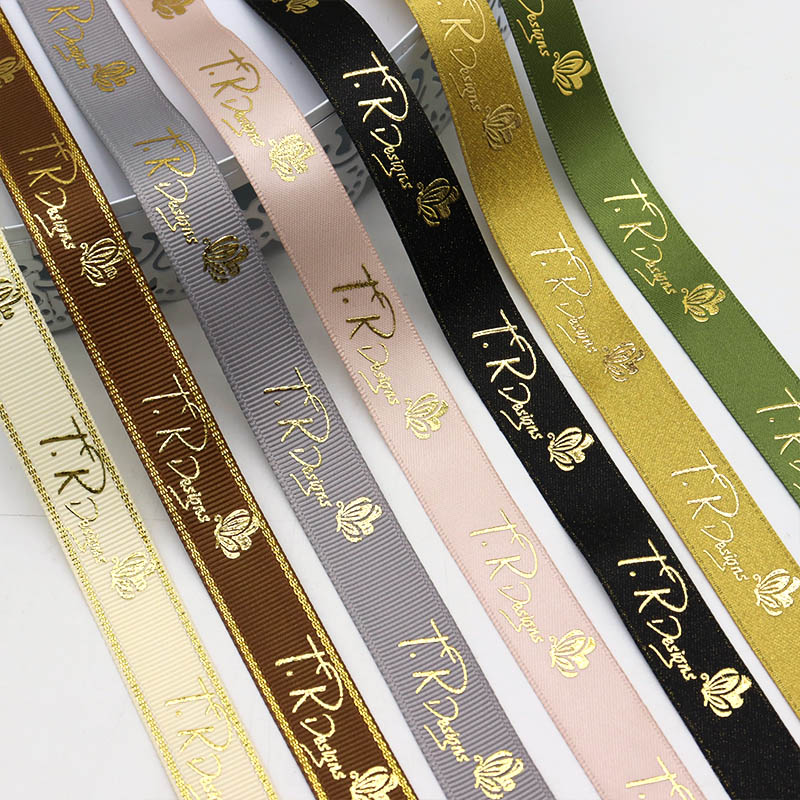 gold foil satin ribbon