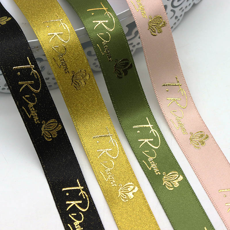 gold foil satin ribbon