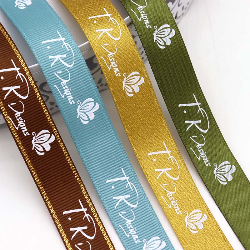 gold foil satin ribbon