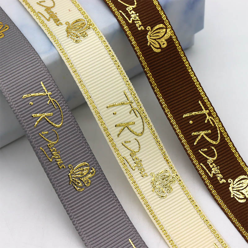 gold foil satin ribbon