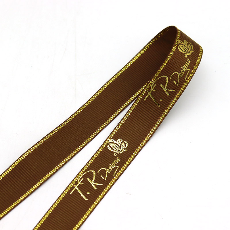 gold foil satin ribbon