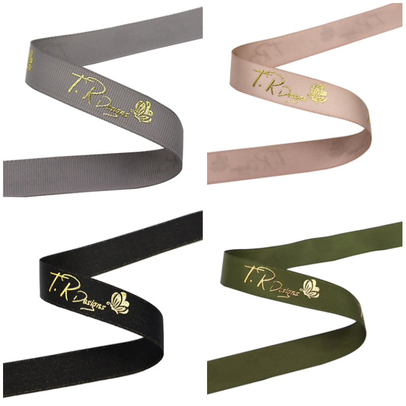 gold foil satin ribbon