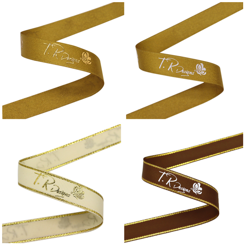 gold foil satin ribbon