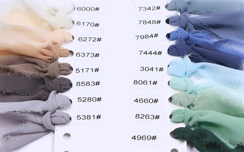 Solid Color Chiffon Silk Ribbon For Gift Packaging