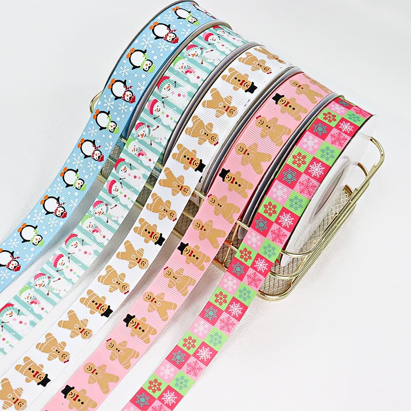 printed grosgrain ribbon