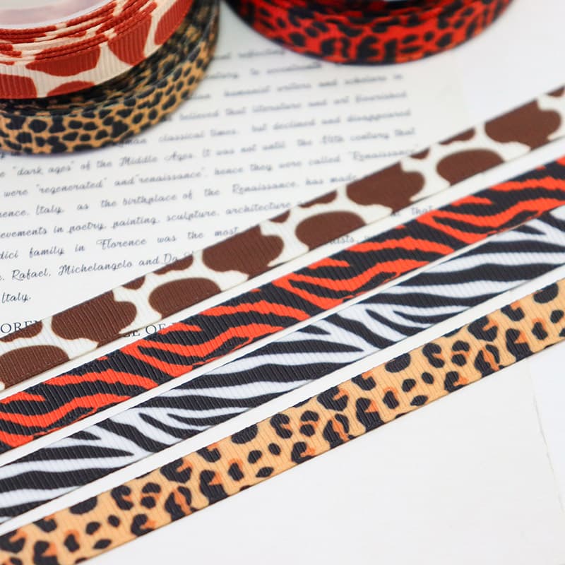 Leopard print ribbon