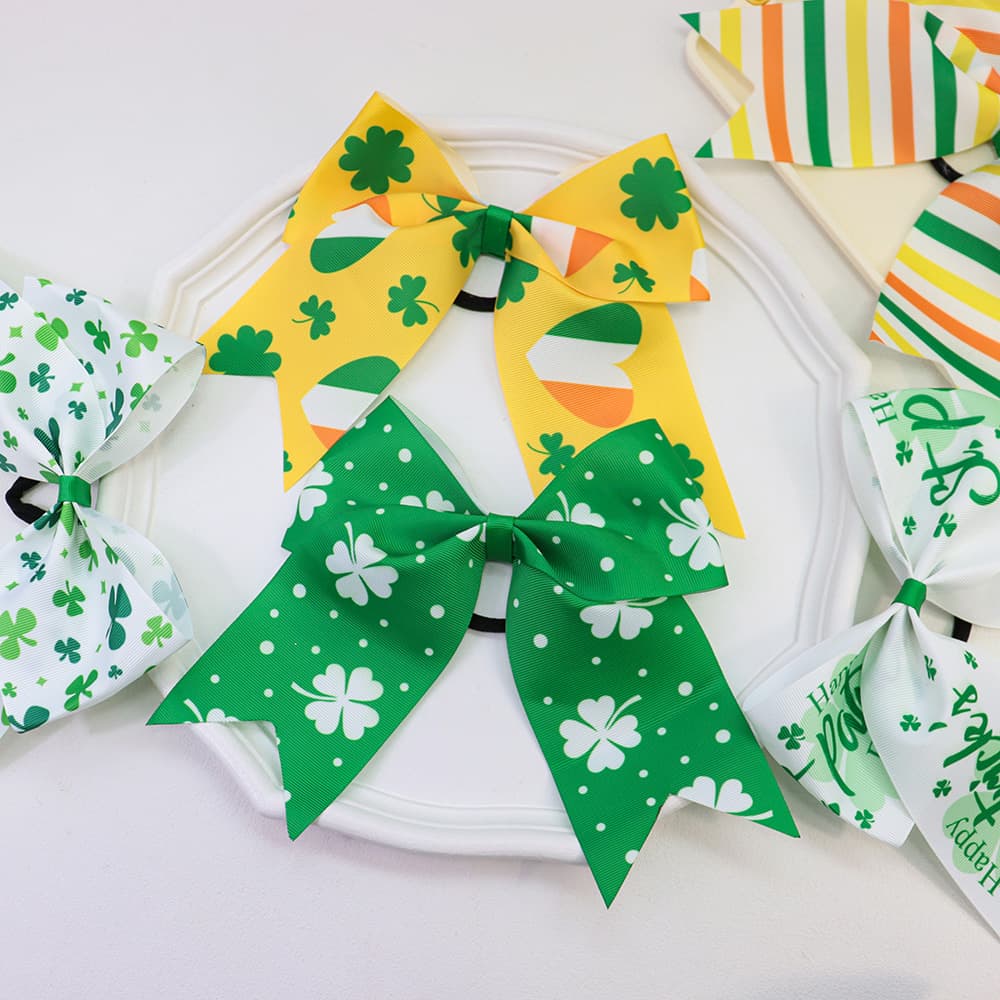 Shamrock Cheer Bow Scrunchie