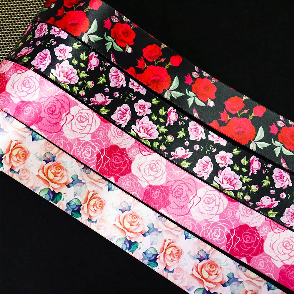 floral satin ribbon