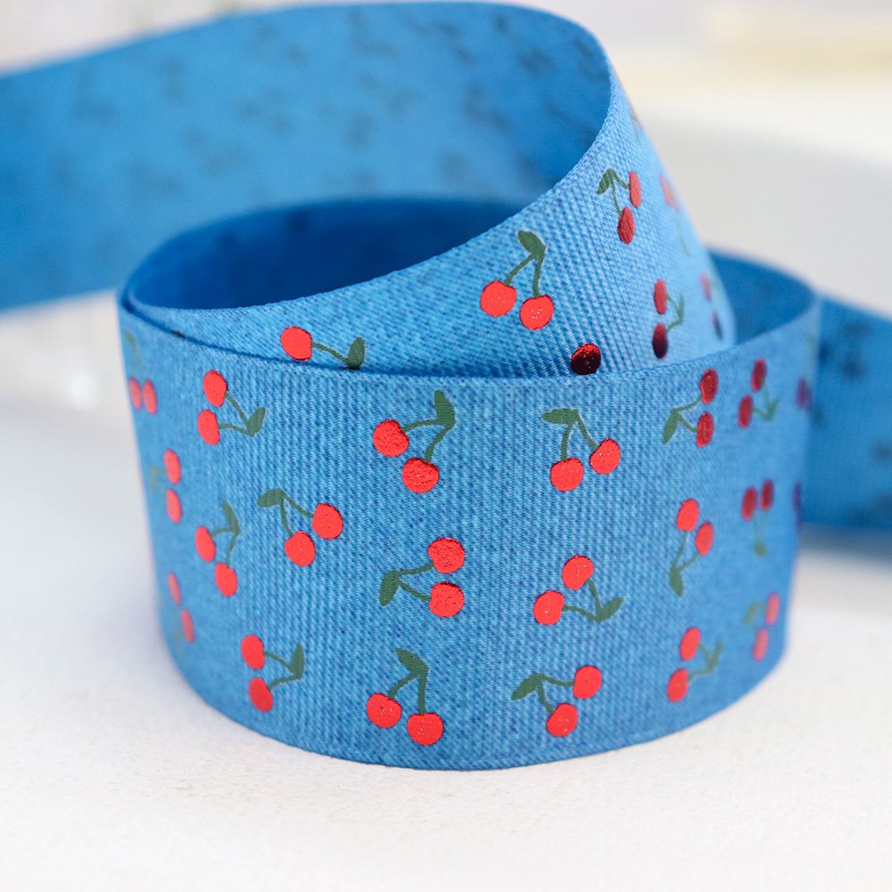 red foil grosgrain ribbon